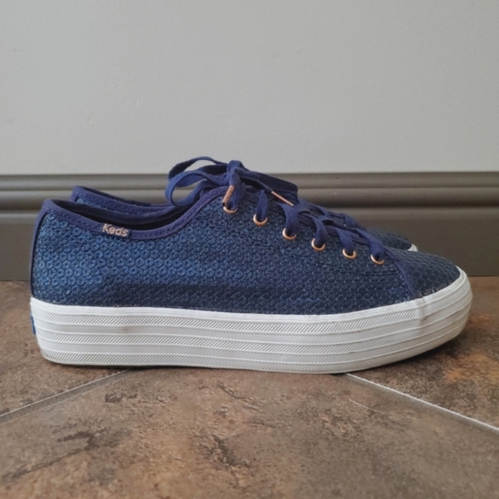 Keds Sequin Glitter Platform Sneakers